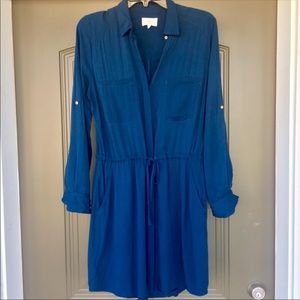Lou & Grey Button Front Shirt Dress Size S